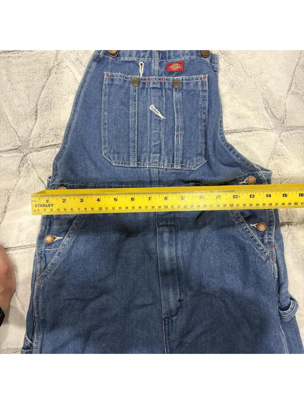 Dickies Denim Overalls Men's Size XL durable Cotton Workwear Farm Outdoor - Picture 3 of 6